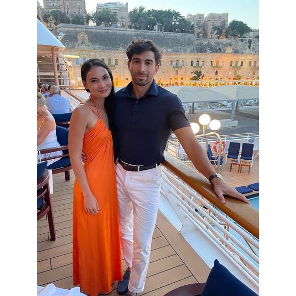 JONATHAN SIMKHAI Orange Jersey A-Line Open Tie Back V-Neck Hayes Dress sz Small - Picture 16 of 16